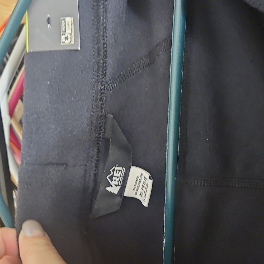 REI womens XL petite Teton Fleece Pants In Black - Picture 3 of 8